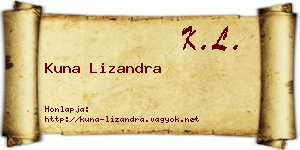 Kuna Lizandra névjegykártya